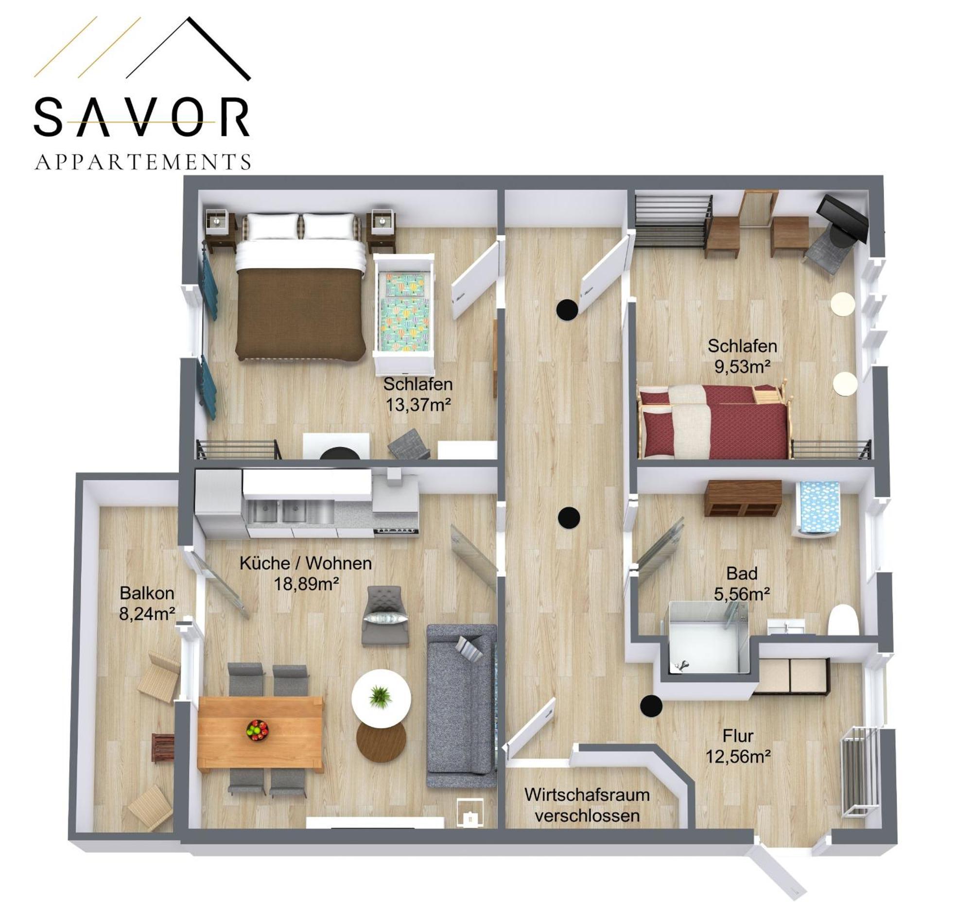 Savor Appartement 5 Personen 2 Schlafzimmer Babybett Netflix Balkon Zentrum Budyšín Exteriér fotografie